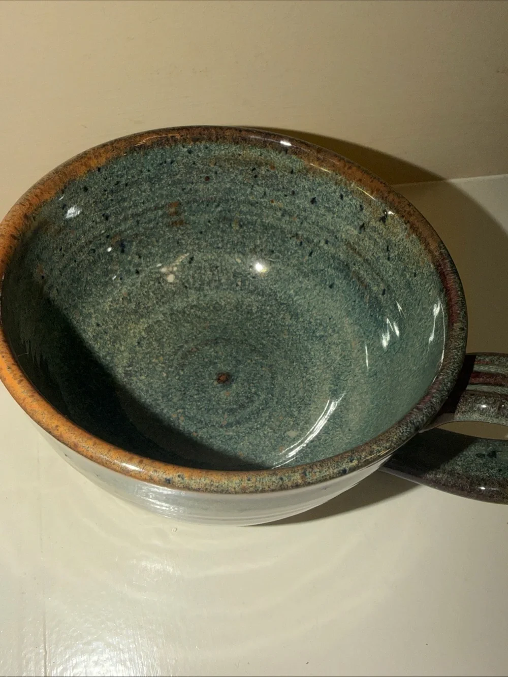 Hinkle Creek Pottery Handled Soup/Chowder Mug Bowl Glazed Signed